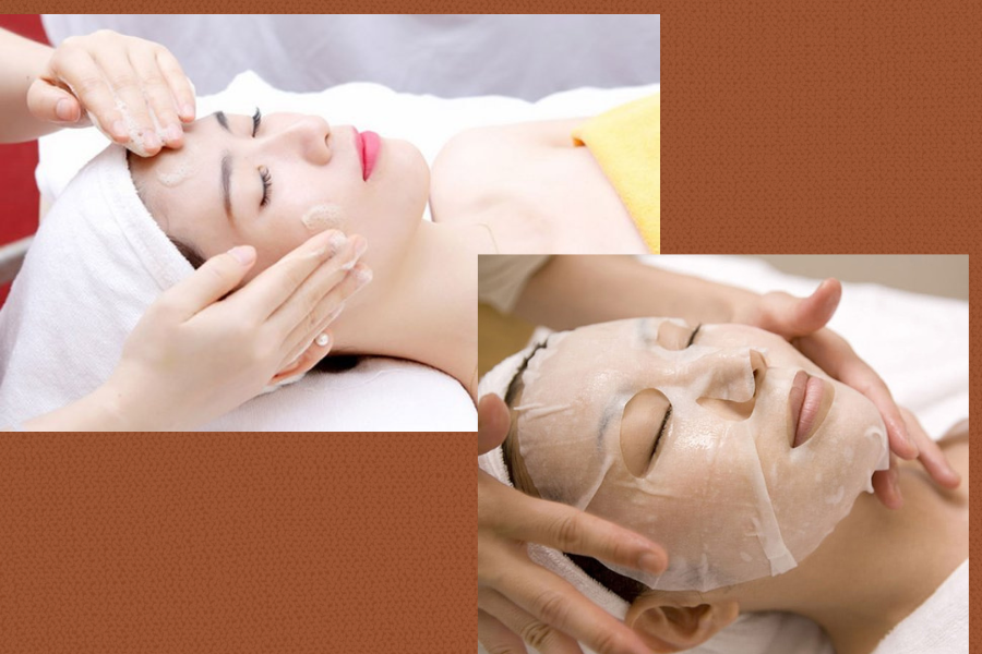 1.Basic skin care + massage facial 60min